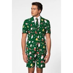 NIB Size 42 OppoSuits Santa Boss Summer Suit Festive Holiday 3-Piece Outfit